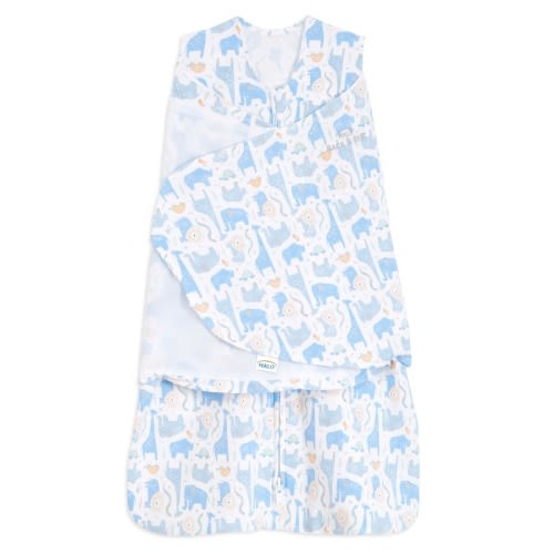 Swaddle 100% Cotton Blue Safari