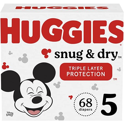 Huggies Snug & Dry Baby Diapers, Size 5 (27+ lbs), 68 Ct - Size 5 (68 Count)