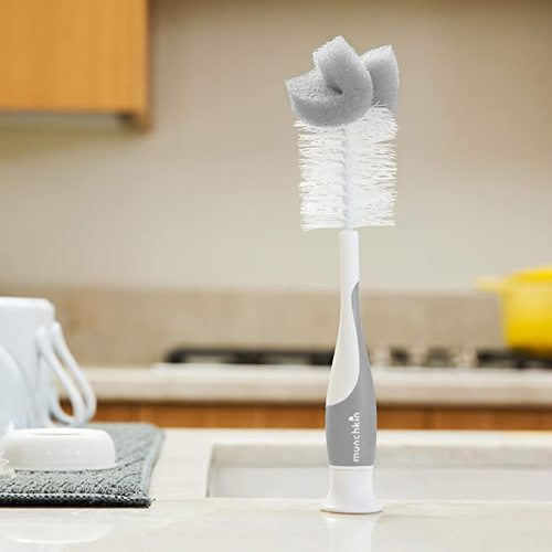 Munchkin® Sponge™ Bottle Brush, Grey, 2 Count (Pack of 1)