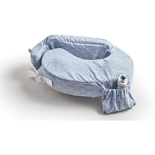 My Brest Friend Original Nursing Pillow Enhanced Ergonomics Essential Breastfeeding Pillow Support For Mom & Baby W/ Convenient Side Pocket, Double Straps & Slipcover, Horizon