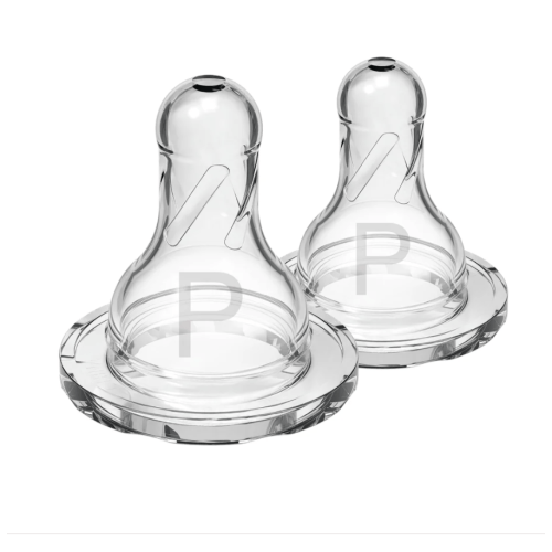 Dr. Brown's Natural Flow Narrow Baby Bottle Silicone Nipple, 2-Pack