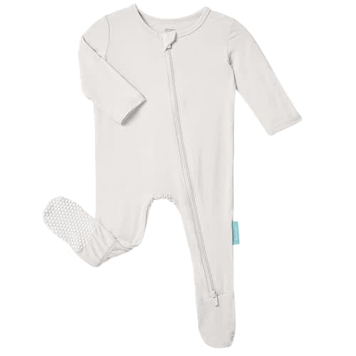 PurComfy Baby Zipper Footie Pajamas, Supersoft Bamboo Rayon Baby Footed Pjs Boy Girl 0-3-6-9-18-24 Month Coverall Sleepers