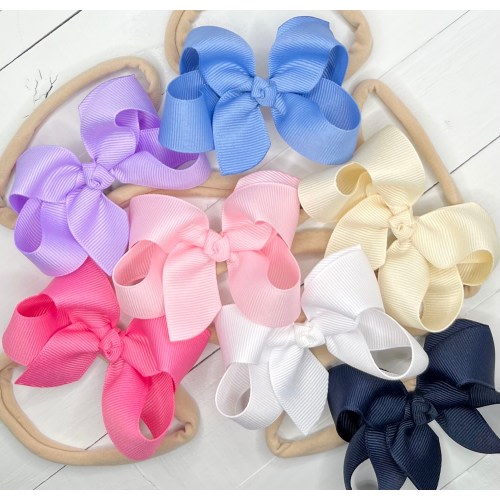 Pick-Baby Bow Headband, Baby Headbands, Nylon Headband Bows, Dainty Newborn Baby Bows, Baby Hair Bow, Baby Gift Set, Bows for Baby Girls
