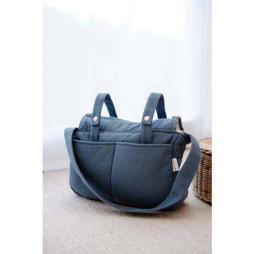 Muslin Mommy Bag - Ribbon/Blue