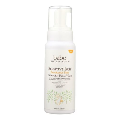 Babo Botanicals Sensitive Baby Fragrance Free Newboarn Foam Wash - 9 Fz