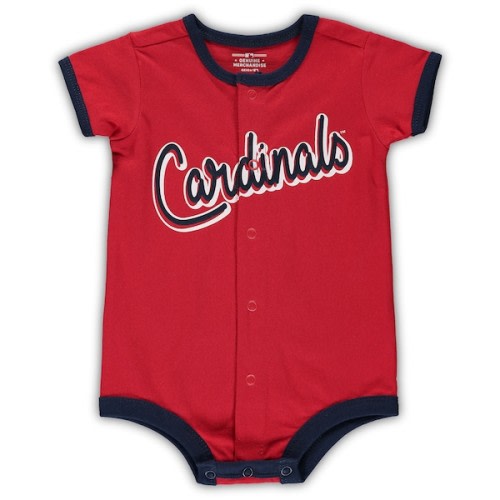 Newborn & Infant St. Louis Cardinals Red Stripe Power Hitter Romper