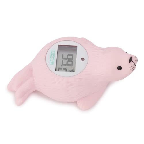 Baby Bath Thermometer | Baby Bath Toys | Adorable Seal Design | Safe Baby Thermometer for Infants | Newborn Essentials | ℉/℃ | Blush