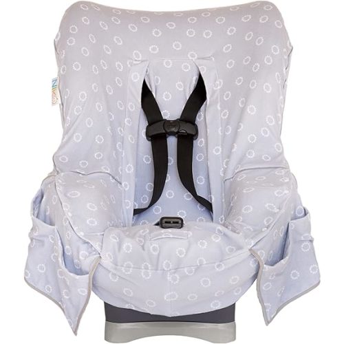Niko Easy-Wash Children's Car Seat Cover & Liner - Gray Cotton Blend Terry - Fits Most Toddler Car Seats - Universal Fit - Waterproof SEAT Bottom - Machine Wash and Dry