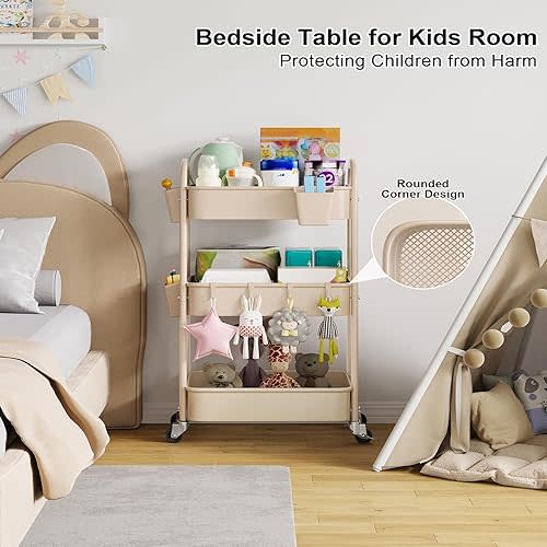 Postpartum Organizing Cart for diapers (for baby and me), wipes, snacks, haka, peri bottle, etc.