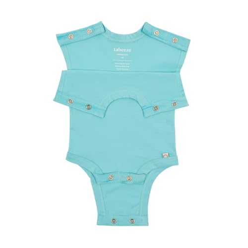 Tabeeze Bottom-Up Baby Bodysuit, Onesie with Top Snaps, As Seen on Shark Tank, 100% GOTS Organic Cotton, Boy/Girl Clothes