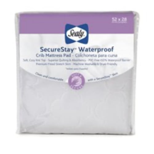 Sealy SecureStay Waterproof Crib Mattress Pad