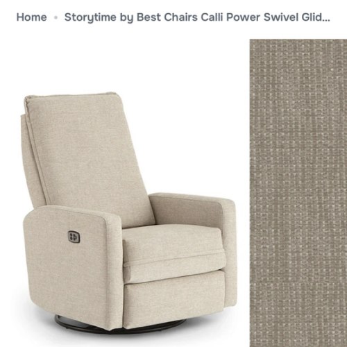 Storytime by Best Chairs Calli Power Tilt Headrest Swivel glider Recliner