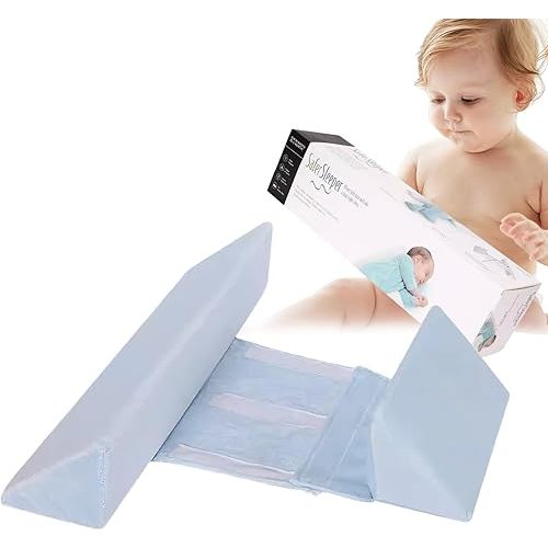 Baby Side Sleeper Weddge Breathable Pillow, Removable and Washable Breathable Bedding Set, Medium