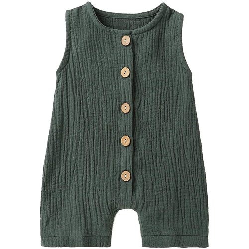 Infant Newborn Baby Boys Girls Cotton Linen Romper Summer Jumpsuit Sleeveless Overalls Clothing Set