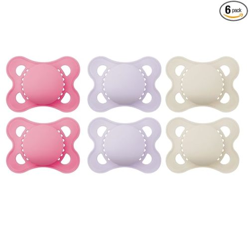 MAM Original Matte Baby Pacifiers 0-6 Months, Binky for Newborn Babies, BPA-Free Skin Soft Silicone Nipple, Easy to Clean, Developed with Medical Experts, 6 Count, With Sterilizer Case, Made in Europe