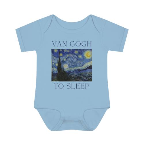 Baby Bodysuit | Van Gogh to Sleep | Starry Night | Unisex | Funny | Pun | Dad Joke | Cute | Boys | Girls | Toddler | Baby Shower Gift | Art