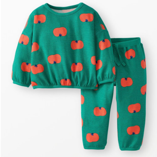 Long Sleeve Waffle Top & Pants Set