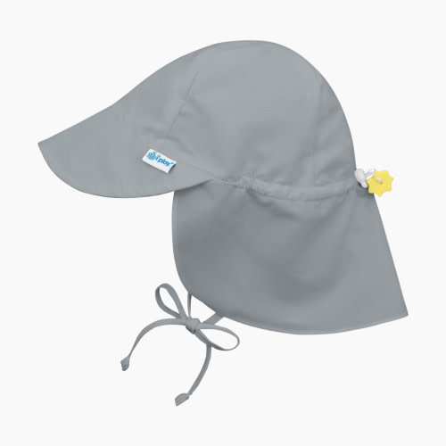 GREEN SPROUTS Flap Sun Protection Hat - Grey, 0-6 Months