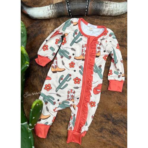 Cactus cowgirl baby sleeper