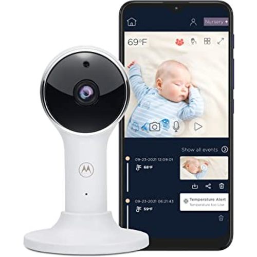 Motorola Baby Monitor Camera VM65 - WiFi Video Camera with HD 1080p - Connects to Smart Phone App, 1000ft Long Range, Two-Way Audio, Digital Pan-Tilt-Zoom, Room Temp, Lullabies, Night Vision