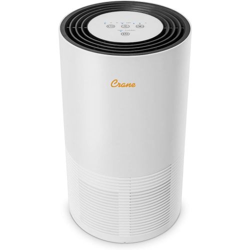 Crane Air Purifier with True HEPA Filter, Germicidal UV Light, 300 Sq Feet Coverage, Timer Function, Sleep Mode, Washable Particle Filter, EE-5068