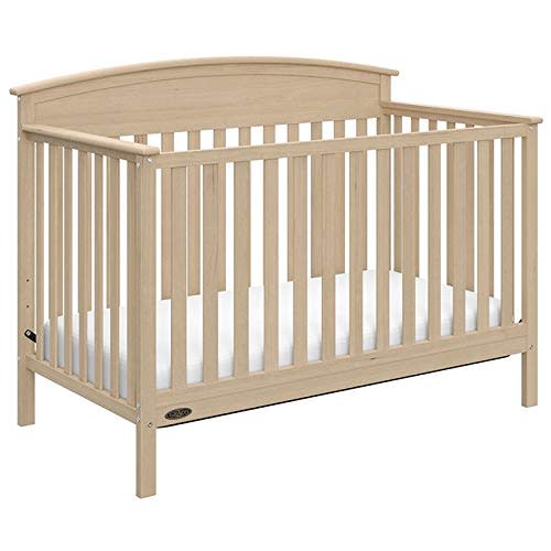 Graco Benton 4-in-1 Convertible Crib (Driftwood) – Easily Converts to Toddler Bed, Daybed or Full-Size Bed with Headboard, 3-Position Adjustable Mattress Support Base