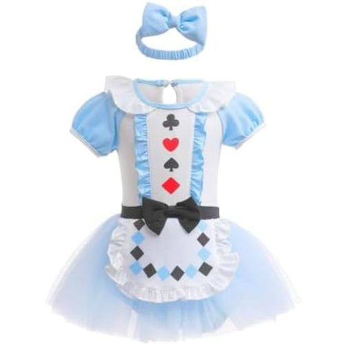 Dressy Daisy Infant Baby Girl Princess Dress Costume Romper Tulle Tutu Fancy Birthday Halloween Bodysuit Outfit with Headband