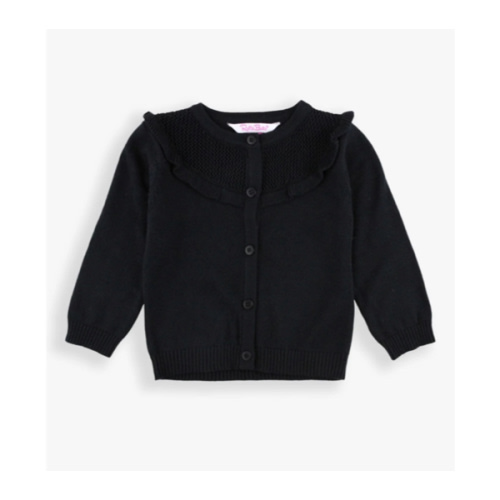 Sweater Knit Ruffle Trim Cardigan | RuffleButts & RuggedButts