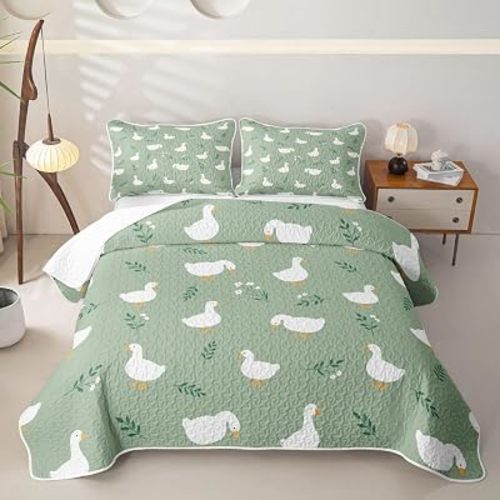 Erosebridal Cute Kids Silly Goose Quilt Twin