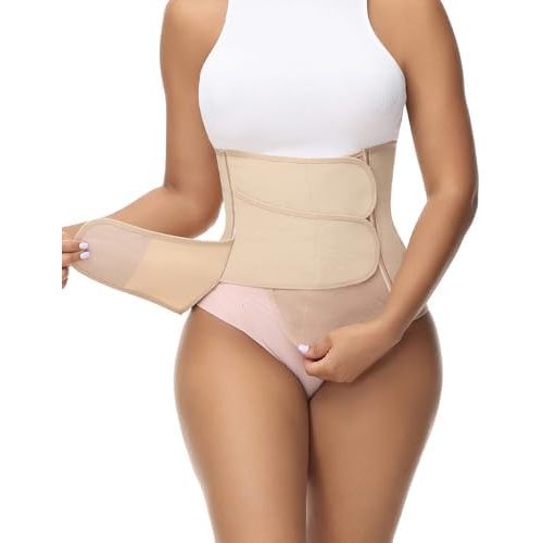 SHAPSHE Waist Trainer for Women Postpartum Recovery Wrap Waist Cincher Corset Shapewear Belly Band
