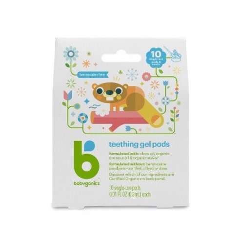 Babyganics Teething Gel Pods - 10ct/0.1 fl oz