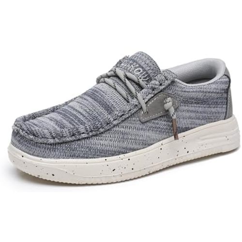 Apakowa Kids Boys Girls Loafers Slip-On Casual Walking Shoes Comfortable & Lightweight (Toddler/Little Kid/Big Kid)