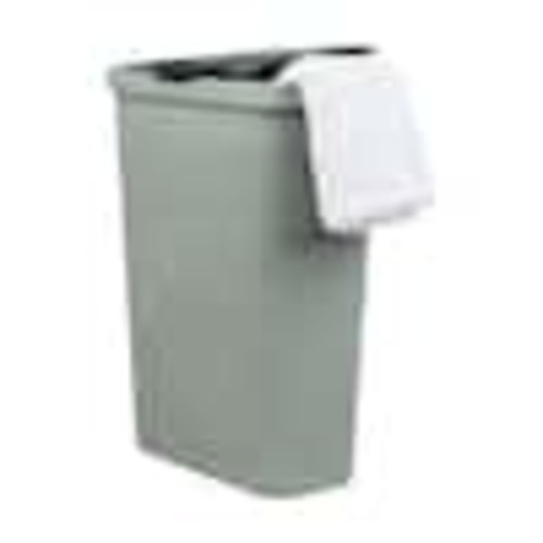 Mind Reader Mint 23.5 in. H x 10.4 in. W x 18 in. L Plastic Modern 40L Slim Ventilated Rectangle Laundry Room Hamper with Lid 40HAMP-MIN