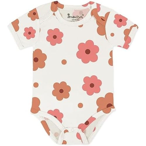 Jimonda Baby Bodysuits Rayon from Bamboo Short Sleeve Baby Boys Girls Rompers Soft Outfits Newborn Clothes