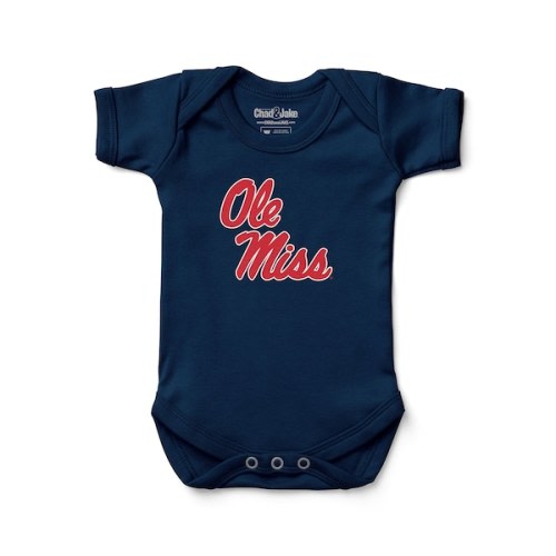 Ole Miss Rebels Chad & Jake Infant Primary Logo Bodysuit - Navy