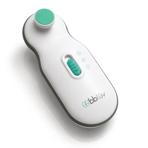 bblüv - Trimö - Electric Nail Clippers for Newborn Baby up to Toddler | 0 to 12 Months, + 2 Speed Switch, Gentle and Quiet Fingernail and Toenail Clippers, Carrying Case Included