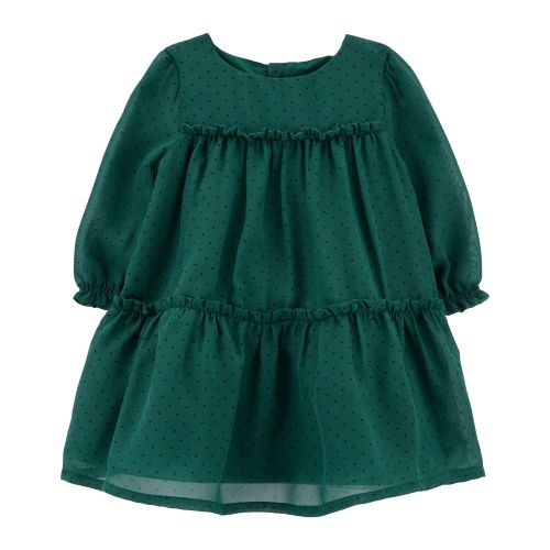 Baby Tiered Crepe Holiday Dress