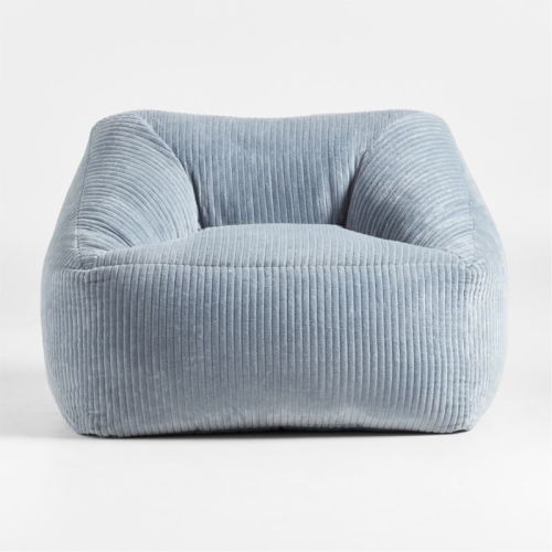 Verte Green Velvet Corduroy Kids Lounge Chair