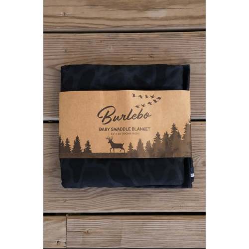 Swaddle Blanket Black Camo Burlebo