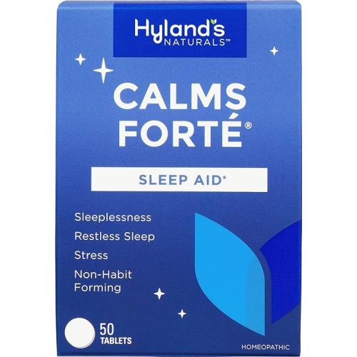 Hyland's Calms Forte' Sleep Aid Tablets, Natural Relief of Nervous Tension and Occasional Sleeplessness, 50 Count
