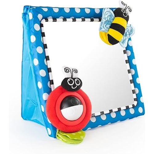 Sassy Tummy Time Floor Mirror, Developmental Baby Toy, Newborn Essential, Great Shower Gift, 0+ months