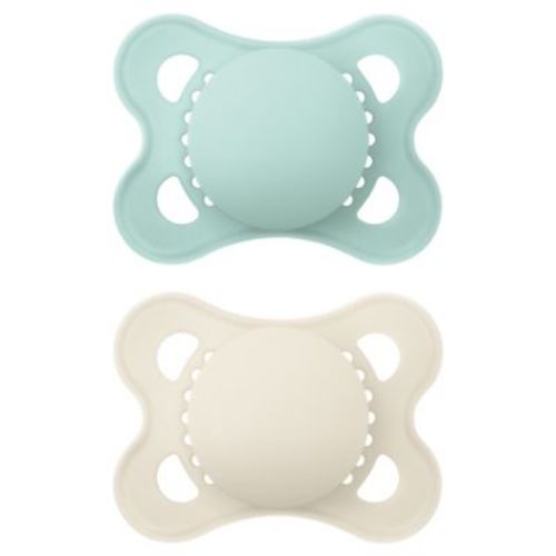 MAM Original 0-6M 2-Pack Pacifiers in Matte Green/Beige - GREEN - 0-6 MONTHS