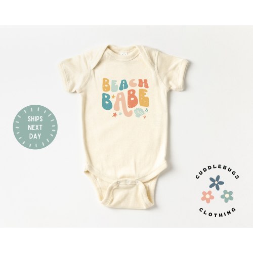 Beach Babe Baby Bodysuit / 6 mo