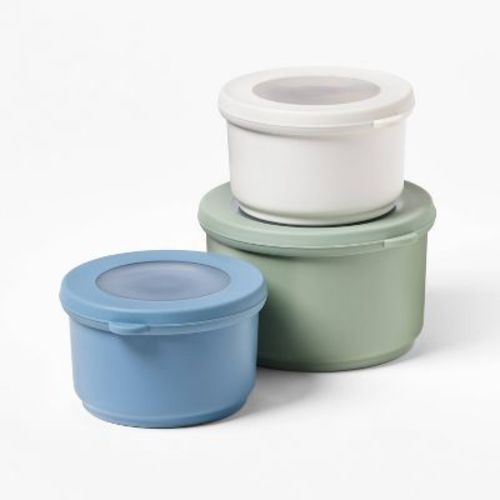 3pk Round Snack Container Set - Figmint™