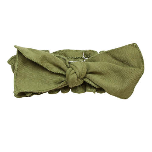 Organic Smocked Tie Headband in Sage – L'ovedbaby