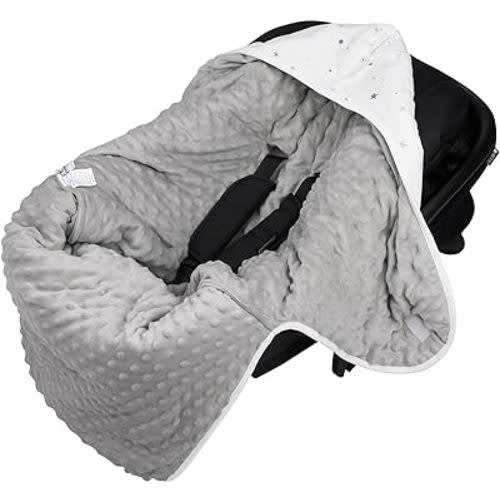 Bebamour Winter Car Seat Covers Baby Swaddle Blanket Car Seat Blanket Newborn Swaddle Wrap Winter Warm Baby Swaddle for Girls Boys
