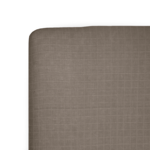 Cotton Muslin Crib Sheet - Mocha