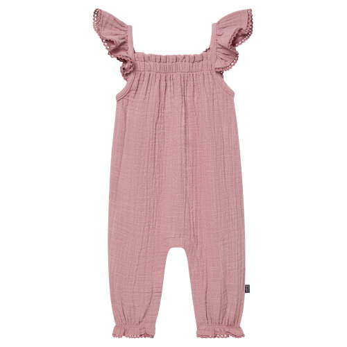Modern Moments by Gerber baby Girl Long Leg Romper with Novelty Trim Detail, Sizes 0/3 Months - 24 Months