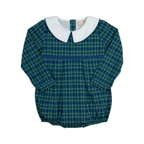 Navy Tartan Plaid Boy Bubble