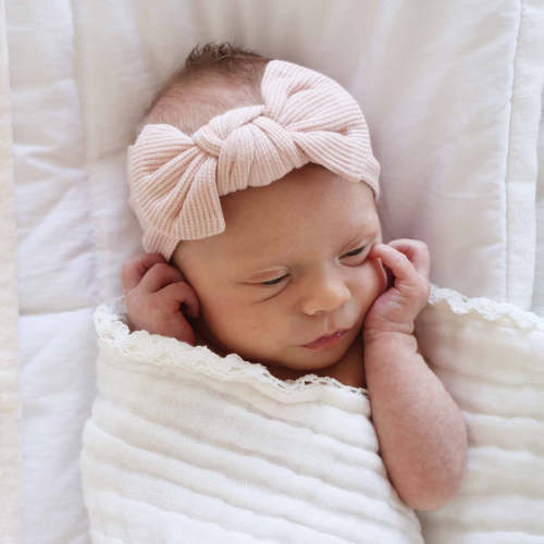 Waffle Knit Large Bow Headwraps